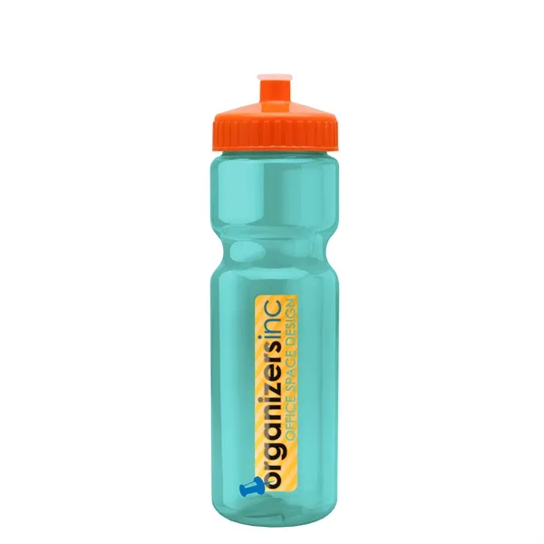 Translucent Teal color option for Garyline® Champ Bottle With Push Pull Lid   28 Oz.