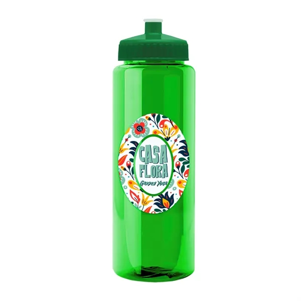 Translucent Green color option for Garyline® Guzzler Bottle With Push Pull Lid   32 Oz.