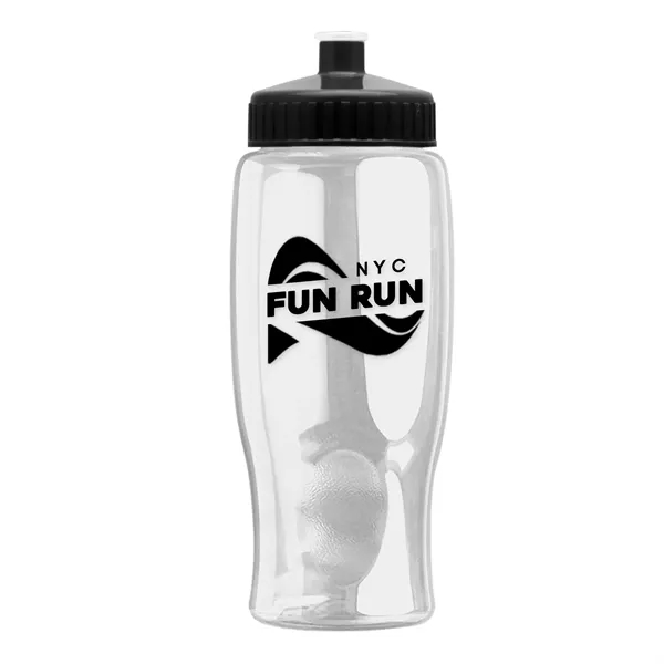 Clear color option for Garyline® Poly+ Bottle With Push Pull Lid   27 Oz.