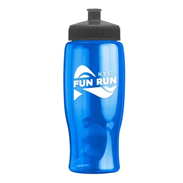 Translucent Blue color option for Garyline® Poly+ Bottle With Push Pull Lid   27 Oz.