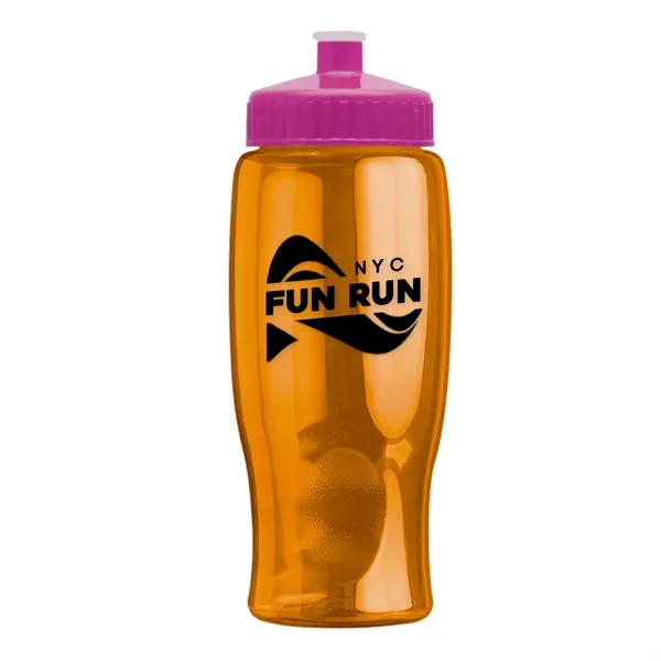 Translucent Orange color option for Garyline® Poly+ Bottle With Push Pull Lid   27 Oz.