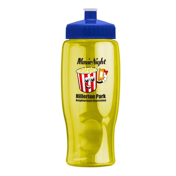 Translucent Yellow color option for Garyline® Poly+ Bottle With Push Pull Lid   27 Oz.