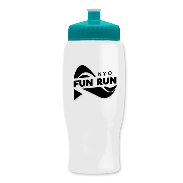 White color option for Garyline® Poly+ Bottle With Push Pull Lid   27 Oz.