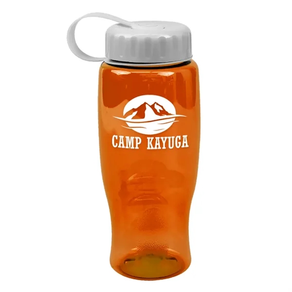 Translucent Orange color option for Garyline® Poly+ Bottle With Tethered Lid   27 Oz.
