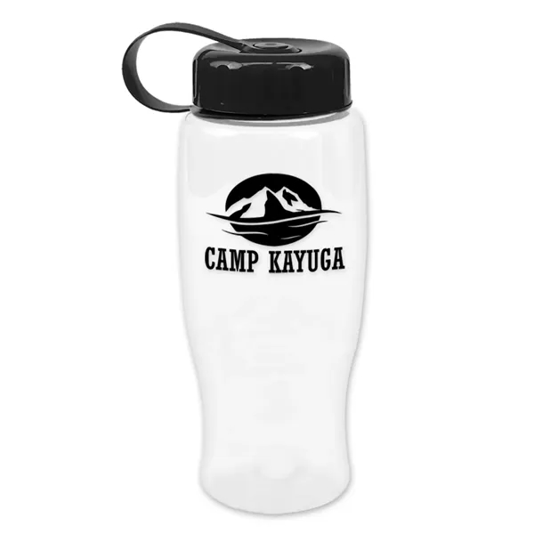 White color option for Garyline® Poly+ Bottle With Tethered Lid   27 Oz.