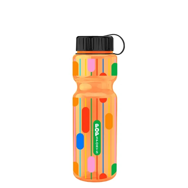 Translucent Orange color option for Garyline® Champ Bottle With Tethered Lid   28 Oz.