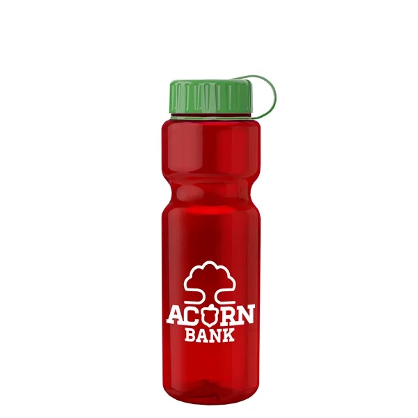Translucent Red color option for Garyline® Champ Bottle With Tethered Lid   28 Oz.