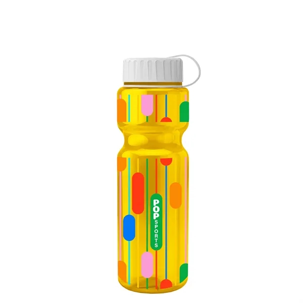 Translucent Yellow color option for Garyline® Champ Bottle With Tethered Lid   28 Oz.