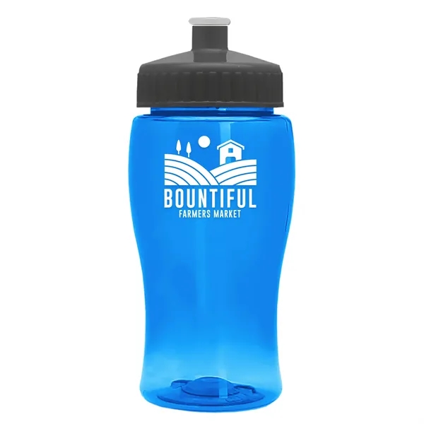 Translucent Blue color option for Garyline® Poly+ Jr. Bottle With Push Pull Lid   18 Oz.