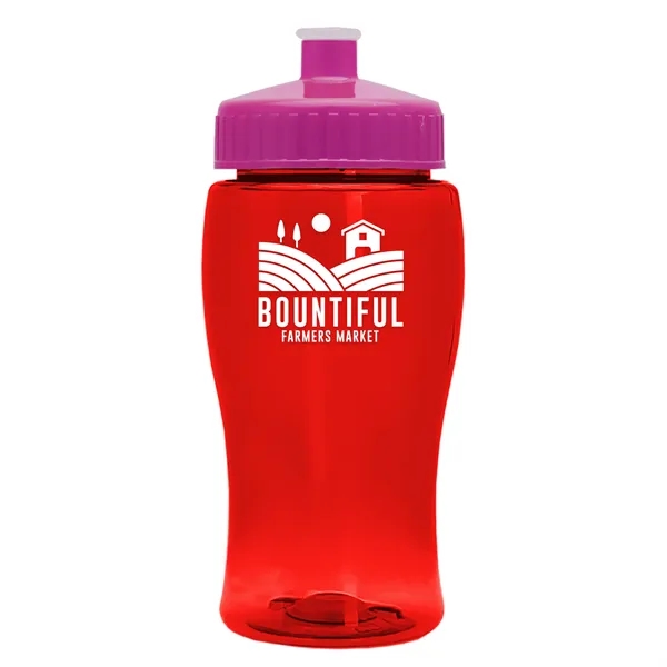 Translucent Red color option for Garyline® Poly+ Jr. Bottle With Push Pull Lid   18 Oz.