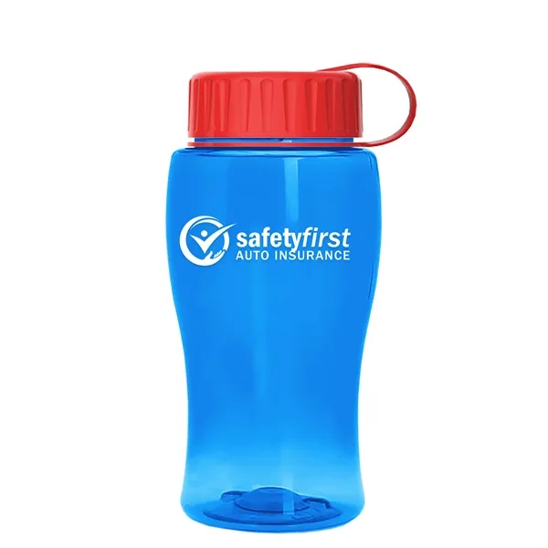Translucent Blue color option for Garyline® Poly+ Jr. Bottle With Tethered Lid   18 Oz.