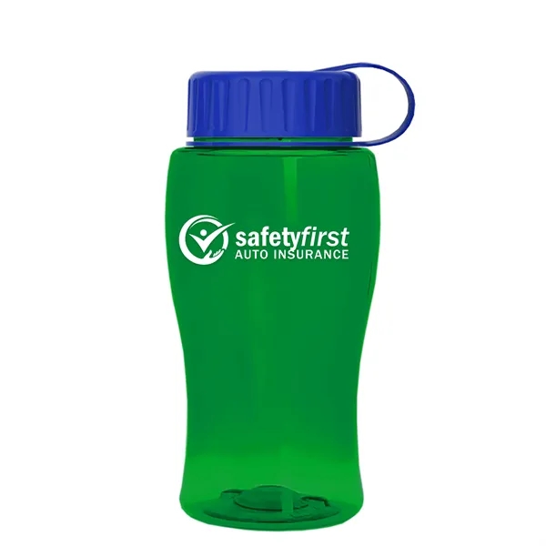 Translucent Green color option for Garyline® Poly+ Jr. Bottle With Tethered Lid   18 Oz.