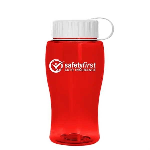 Translucent Red color option for Garyline® Poly+ Jr. Bottle With Tethered Lid   18 Oz.