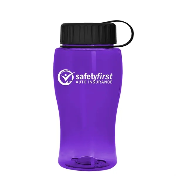 Translucent Violet color option for Garyline® Poly+ Jr. Bottle With Tethered Lid   18 Oz.