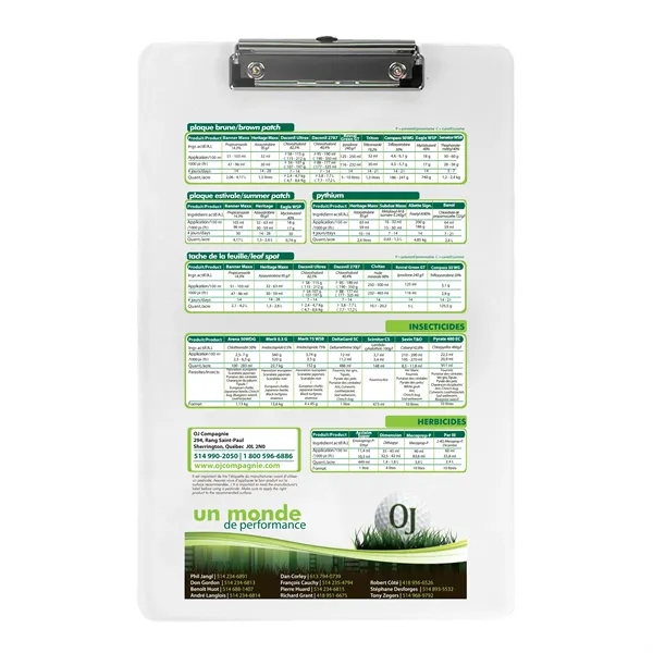 White color option for Garyline® Low Profile Clipboard