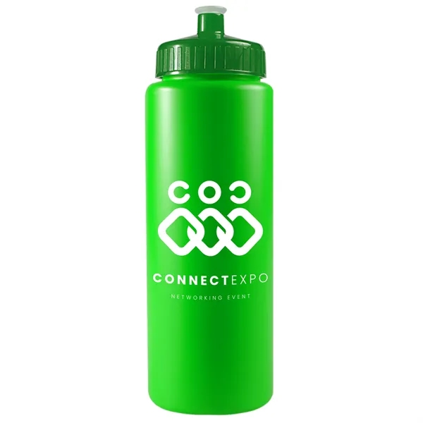 Neon Green color option for Garyline® Quart Sport Bottle With Push Pull Lid   32 Oz.