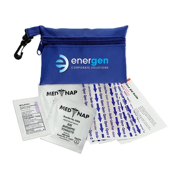 Royal Blue color option for Garyline® Zip Pouch First Aid Kit   10 Piece
