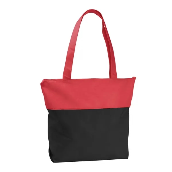Red/Black color option for Good Value™ Poly Pro Two Tone Zippered Tote