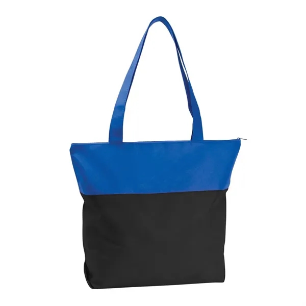Royal/Black color option for Good Value™ Poly Pro Two Tone Zippered Tote