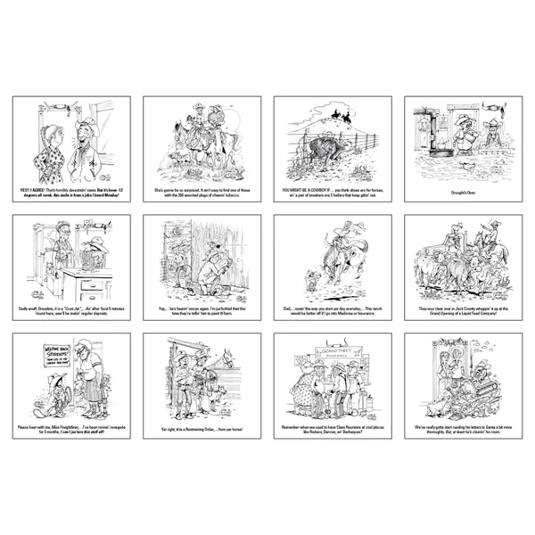 White color option for Triumph® Calendars Press N Stick Cowboy Calendar