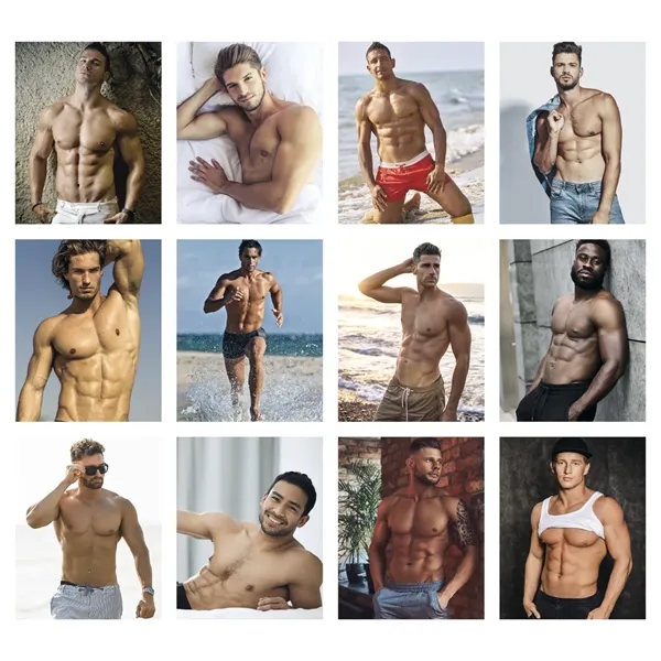 White color option for Triumph® Calendars Press N Stick Male Call Calendar