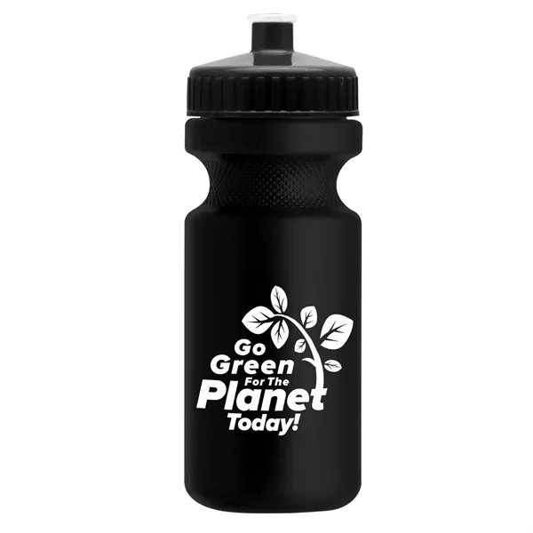 Black color option for Garyline® Recycled Bike Bottle With Push Pull Lid   22 Oz.