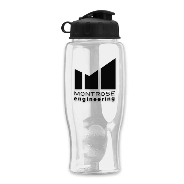 Clear color option for Garyline® Poly+ Bottle With Flip Lid   27 Oz.