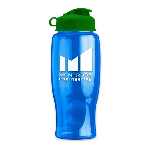 Translucent Blue color option for Garyline® Poly+ Bottle With Flip Lid   27 Oz.