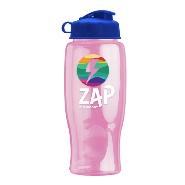 Translucent Pink color option for Garyline® Poly+ Bottle With Flip Lid   27 Oz.