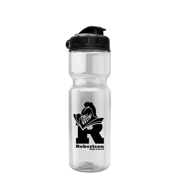 Clear color option for Garyline® Champ Bottle With Flip Lid   28 Oz.