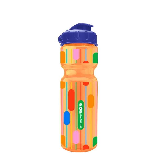 Translucent Orange color option for Garyline® Champ Bottle With Flip Lid   28 Oz.
