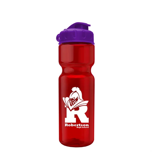Translucent Red color option for Garyline® Champ Bottle With Flip Lid   28 Oz.