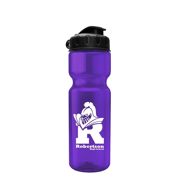 Translucent Violet color option for Garyline® Champ Bottle With Flip Lid   28 Oz.