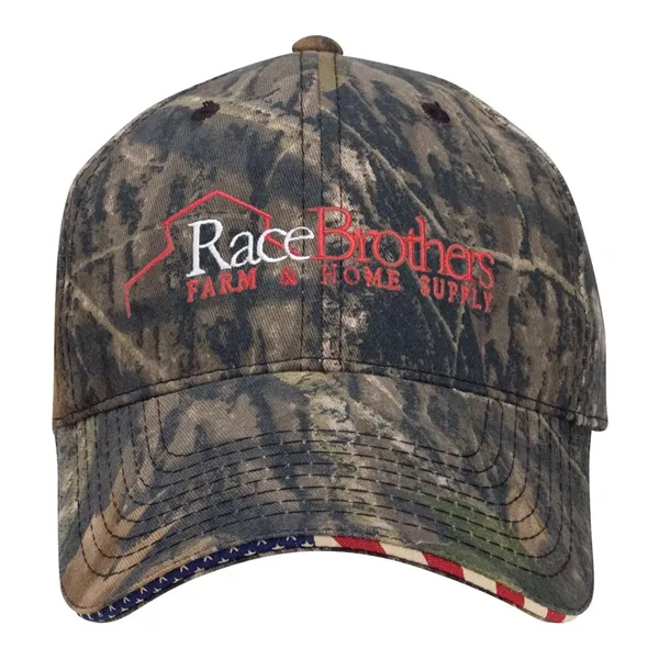 Mossy Oak Breakup color option for Camo Patriotic Cap