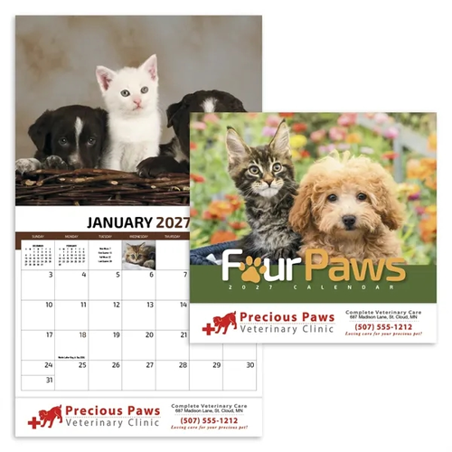 Main photo of Products Four Paws Appointment Calendar   Stapled