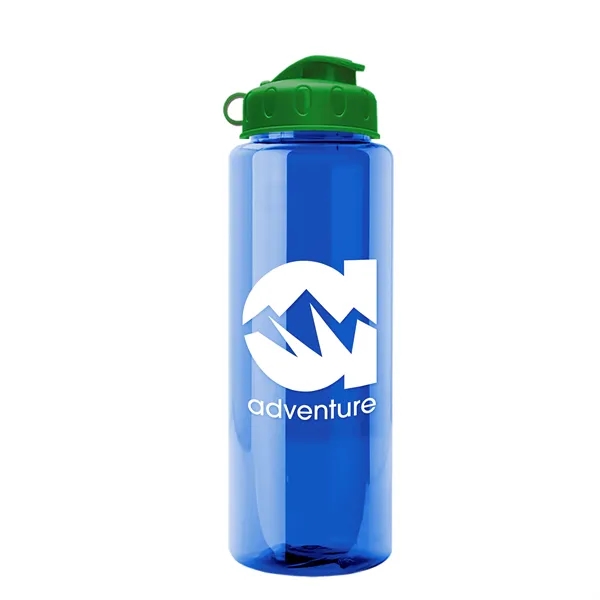 Translucent Blue color option for Garyline® Guzzler Bottle With Flip Lid   32 Oz.