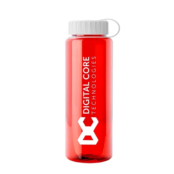 Translucent Red color option for Garyline® Guzzler Bottle With Tethered Lid   32 Oz.