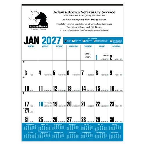 Main photo of Products Yearly Record® Blue Calendar