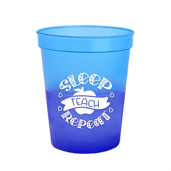 Blue/Violet color option for Garyline® Cups On The Go Color Changing Stadium Cup   16 Oz.