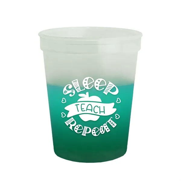 Frost/Green color option for Garyline® Cups On The Go Color Changing Stadium Cup   16 Oz.