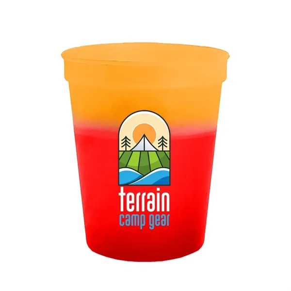 Orange/Red color option for Garyline® Cups On The Go Color Changing Stadium Cup   16 Oz.