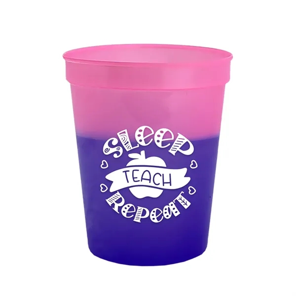 Pink/Violet color option for Garyline® Cups On The Go Color Changing Stadium Cup   16 Oz.