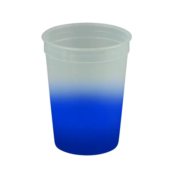 Frost/Blue color option for Garyline® Cups On The Go Color Changing Stadium Cup   12 Oz.