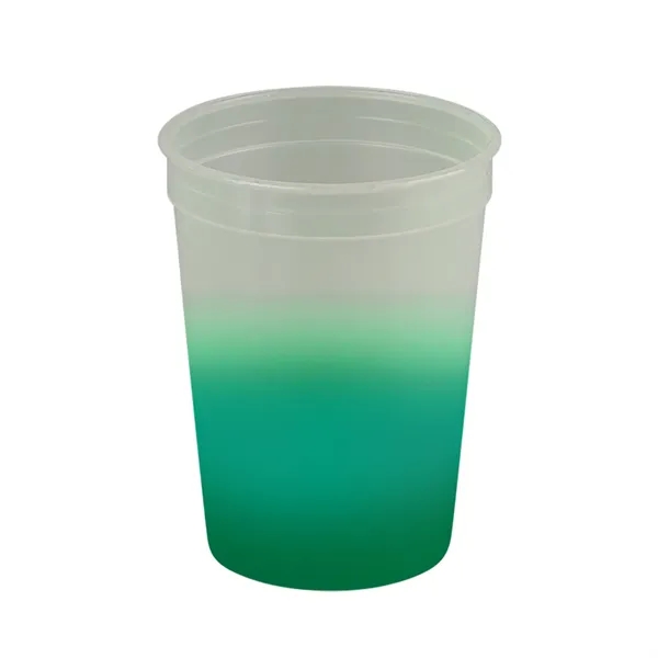 Frost/Green color option for Garyline® Cups On The Go Color Changing Stadium Cup   12 Oz.