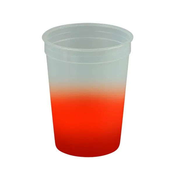 Frost/Orange color option for Garyline® Cups On The Go Color Changing Stadium Cup   12 Oz.