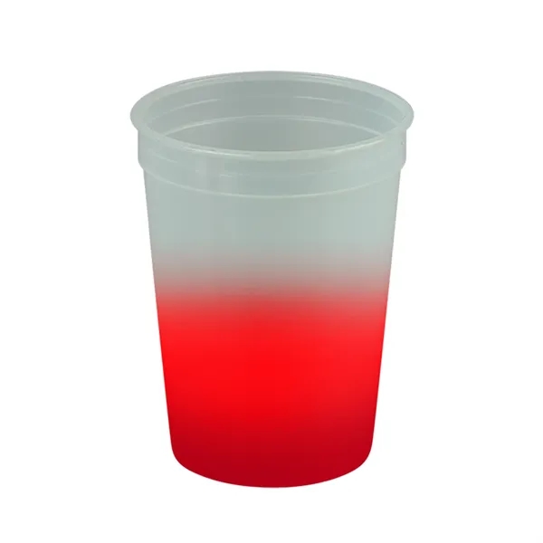 Frost/Red color option for Garyline® Cups On The Go Color Changing Stadium Cup   12 Oz.