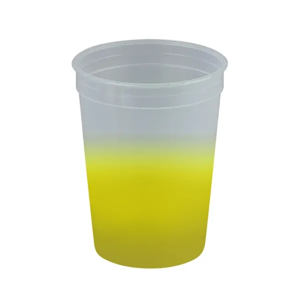 Frost/Yellow color option for Garyline® Cups On The Go Color Changing Stadium Cup   12 Oz.