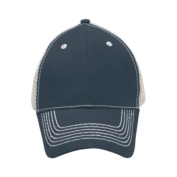Navy/Stone color option for Heavy Stitch Cap With Mesh