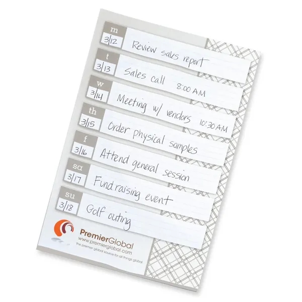 White color option for Souvenir® Sticky Note™ 6" X 9" Large Pad, 50 Sheet