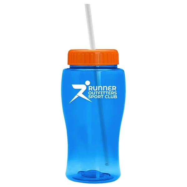 Translucent Blue color option for Garyline® Poly+ Jr. Bottle With Straw Lid   18 Oz.